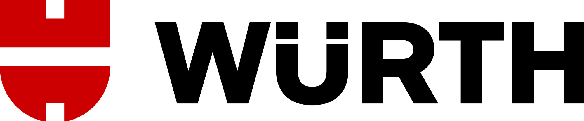 Misselwitz Gebäudetechnik Logo: rotes M-Symbol mit schwarzem Balken, Sanitär- und Heizungstechnik in Dortmund